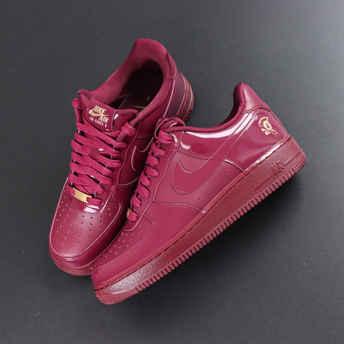 GX Nike Air Force 1 Low Patent Leather Topaz Gold I04489 700